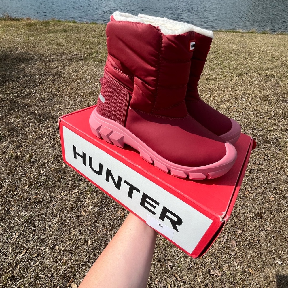 NWT Hunter BK Snow Boot In Purring Pink Size Girl 5 - Picture 9 of 14